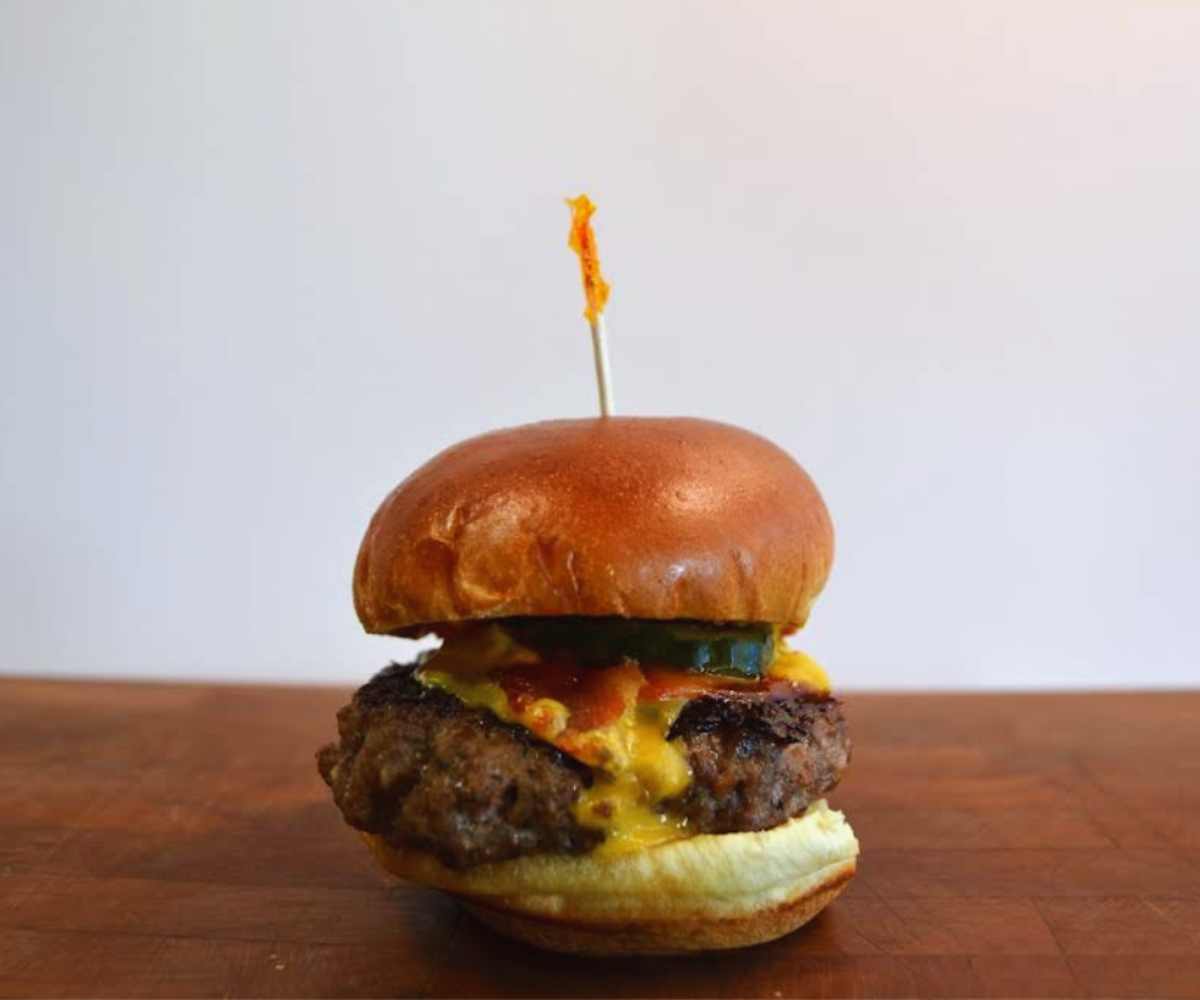 huge slider at sly's sliders & fries in Savannah georgia