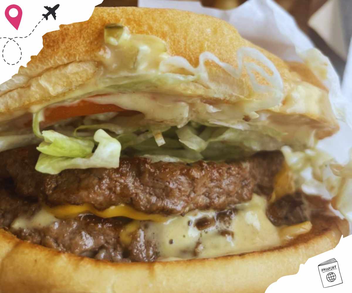 juicy burger at sam's classic burgers in citrus heights california