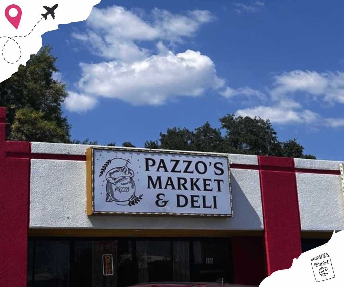 outside Pazzo's market & deli in San Antonio tx