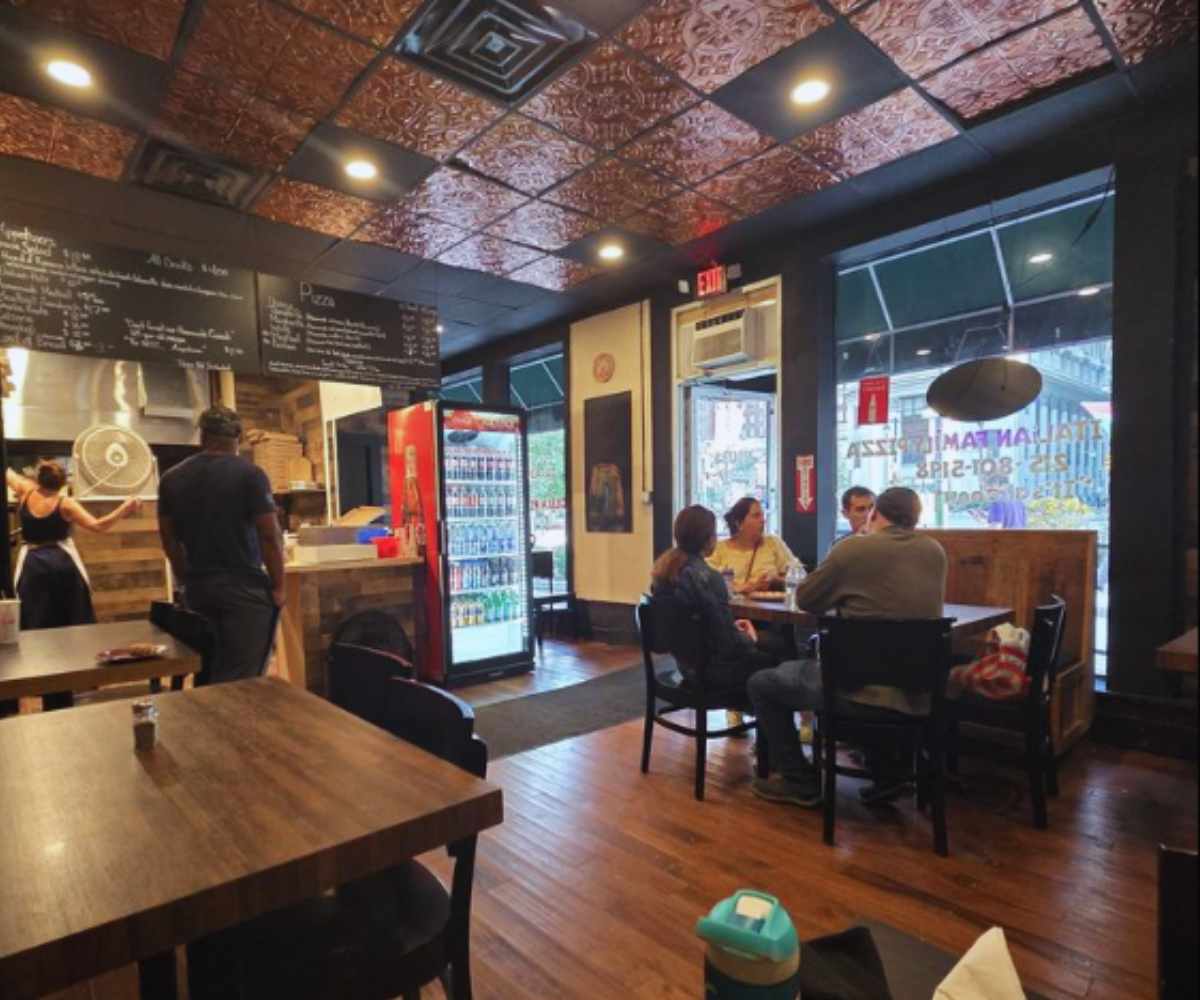 inside Italian family pizza in Philadelphia pennsylvania
