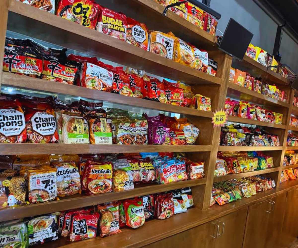 huge assortment of ramens at Ramen Alley in Houston Texas