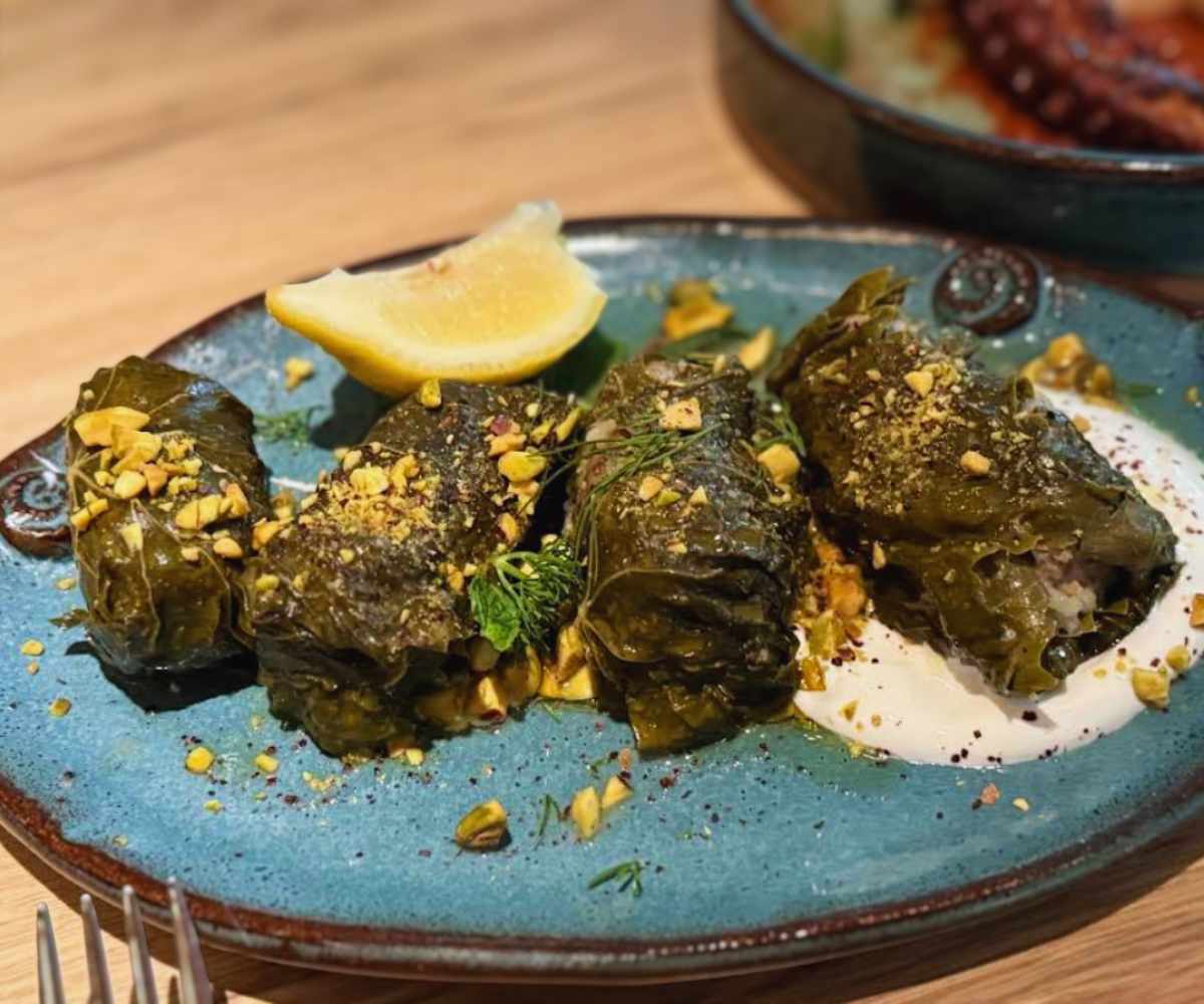 delicious Greek food at YiaYia's Pappas Greek Kitchen in Houston texas