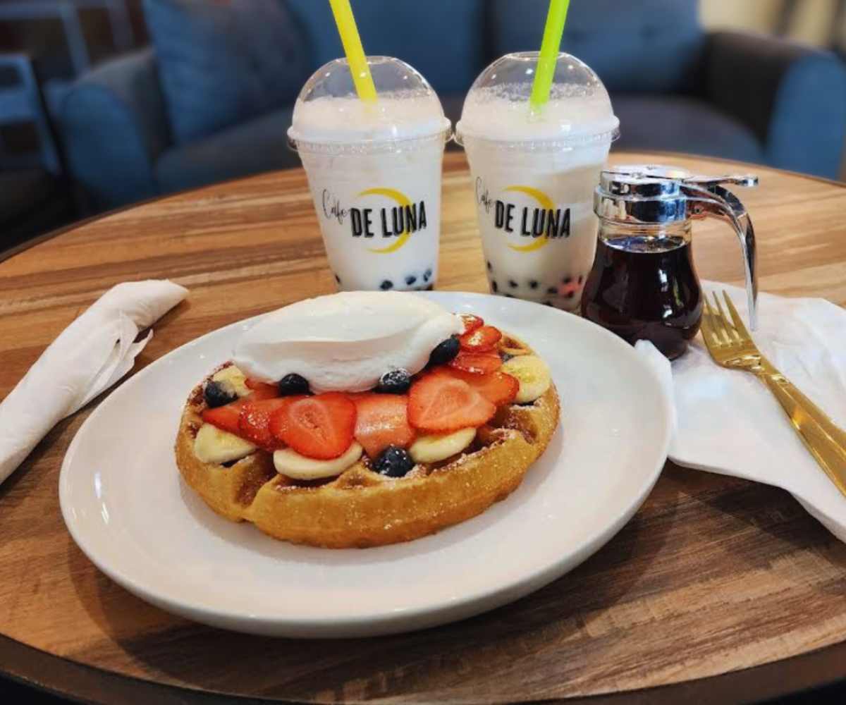 waffles at cafe de Luna in Odessa texas