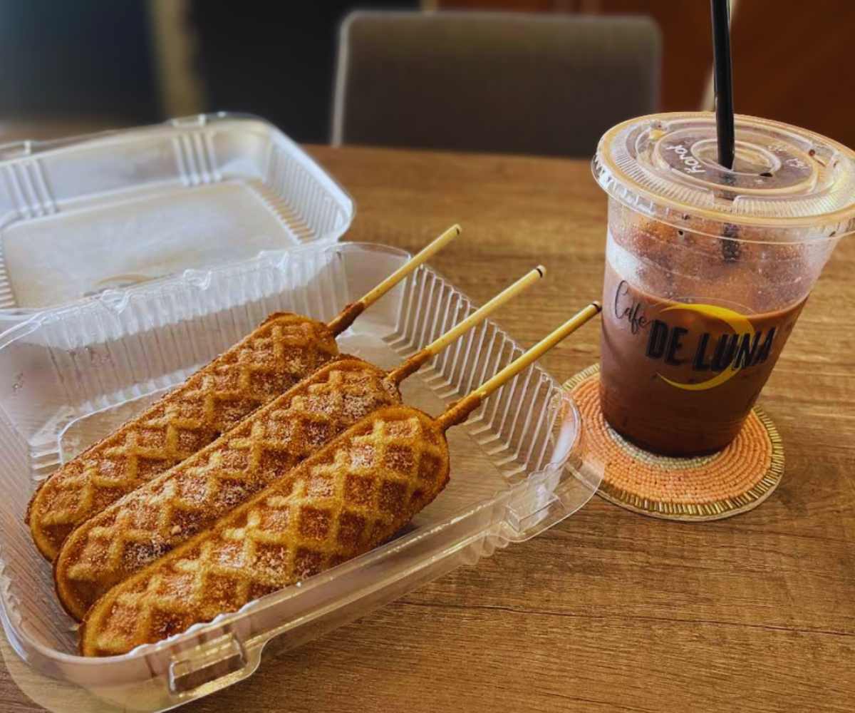 waffle dogs at cafe de Luna in Odessa texas