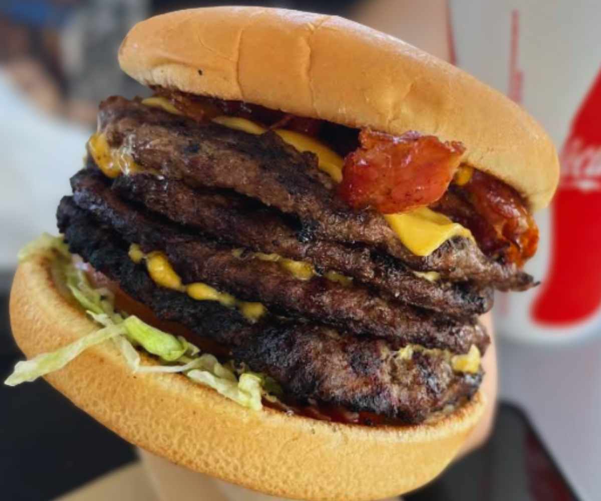 triple cheeseburger at lucky boy in Phoenix arizona