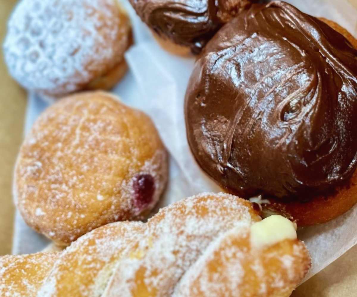 donut assortment at frangelli's bakery and donuts Philadelphia pennsylvania