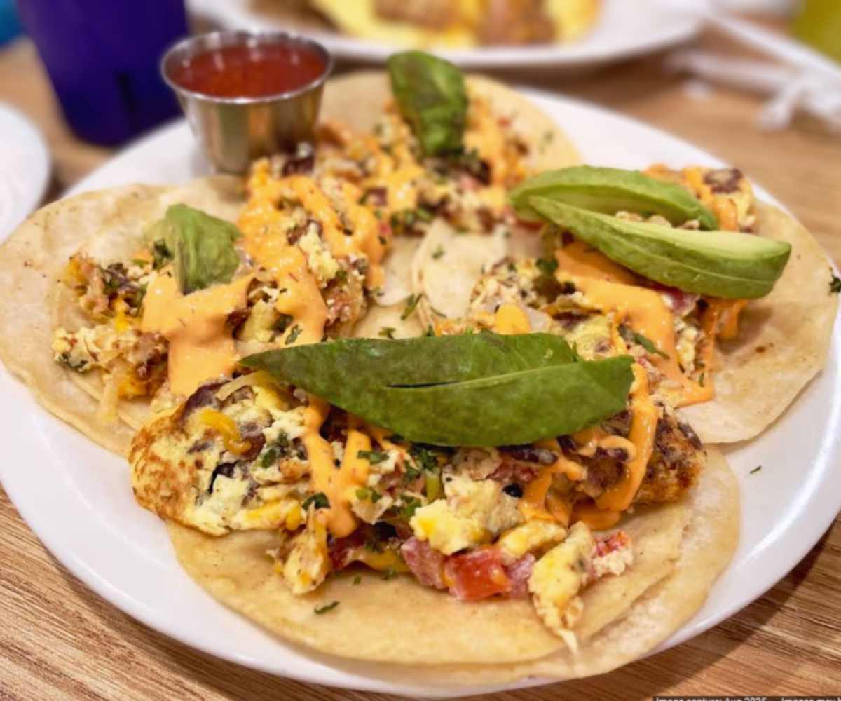 breakfast tacos at the coffee cup cafe in Boulder City colorado