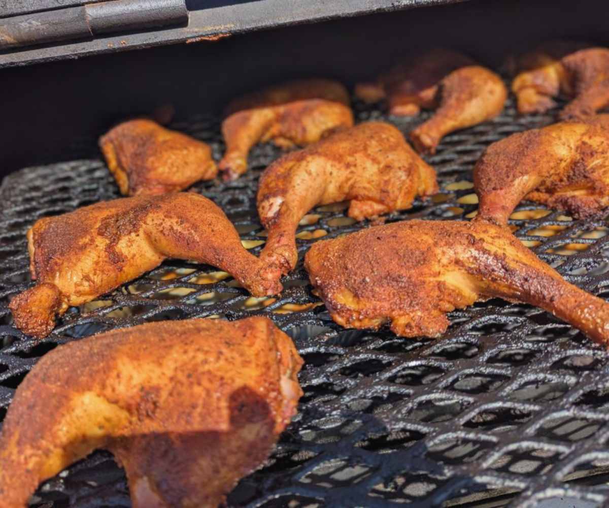 chicken on the grill at big hungry bbq in fort Wayne indiana