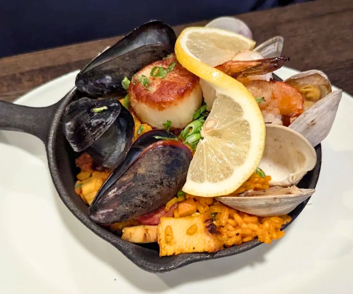 Skillet Paella at Bistro603 in Nashua, New Hampshire