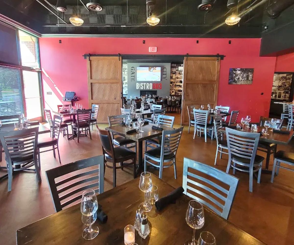 interior of Bistro603 in Nashua, New Hampshire
