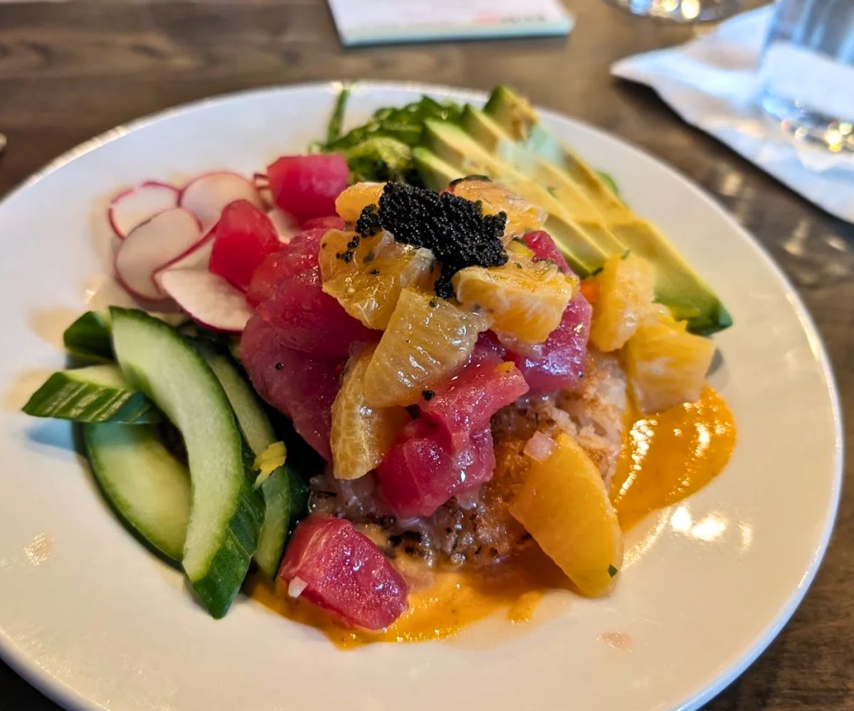 Tuna Poke at Bistro603 in Nashua, New Hampshire