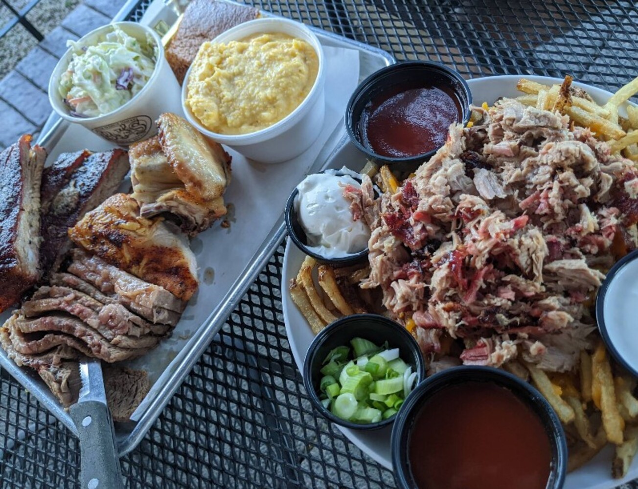 Food at BJ's Nevada Barbecue located in Sparks, NV.