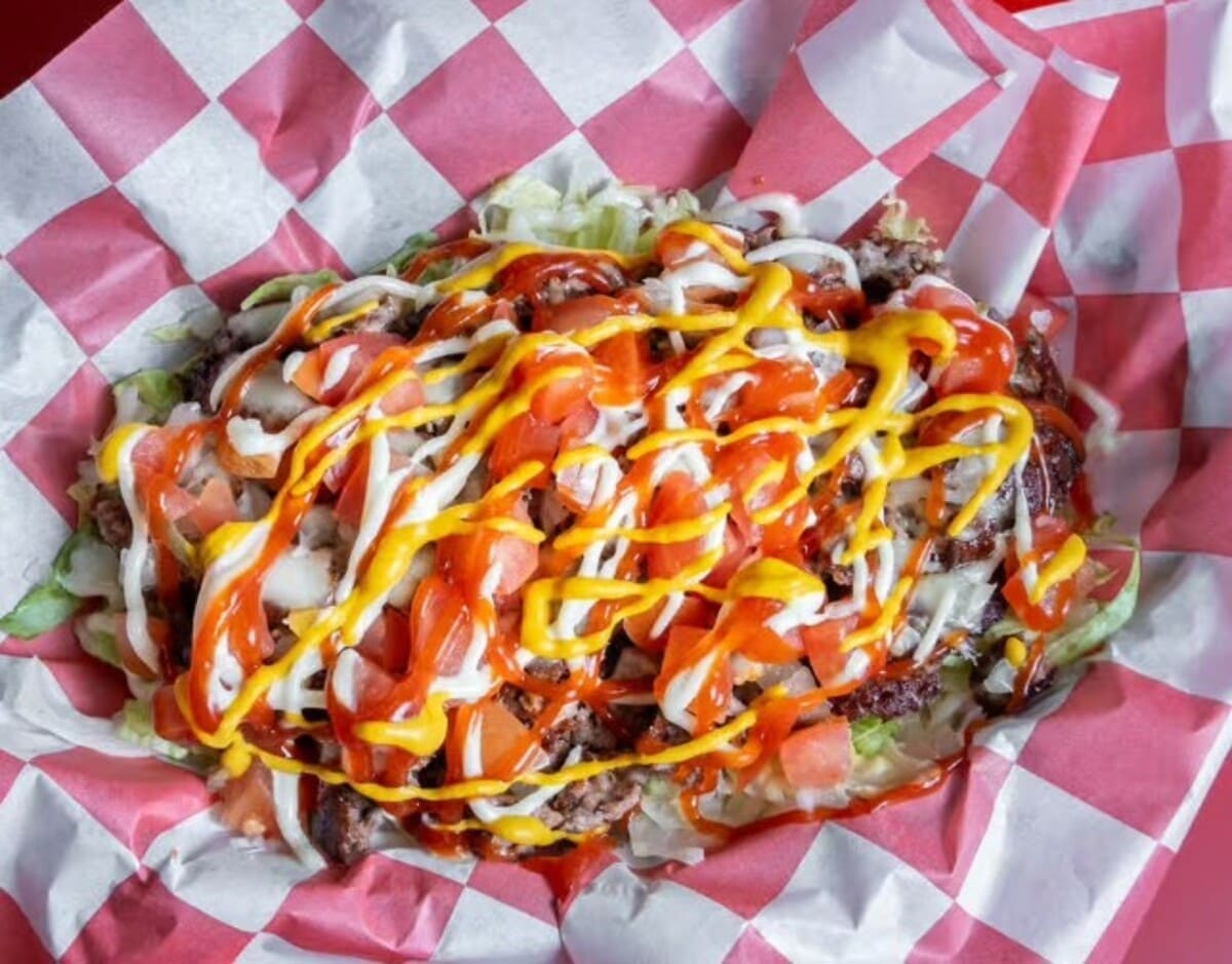 Food at Rooster's Smash Burgers located in Utica, NY.