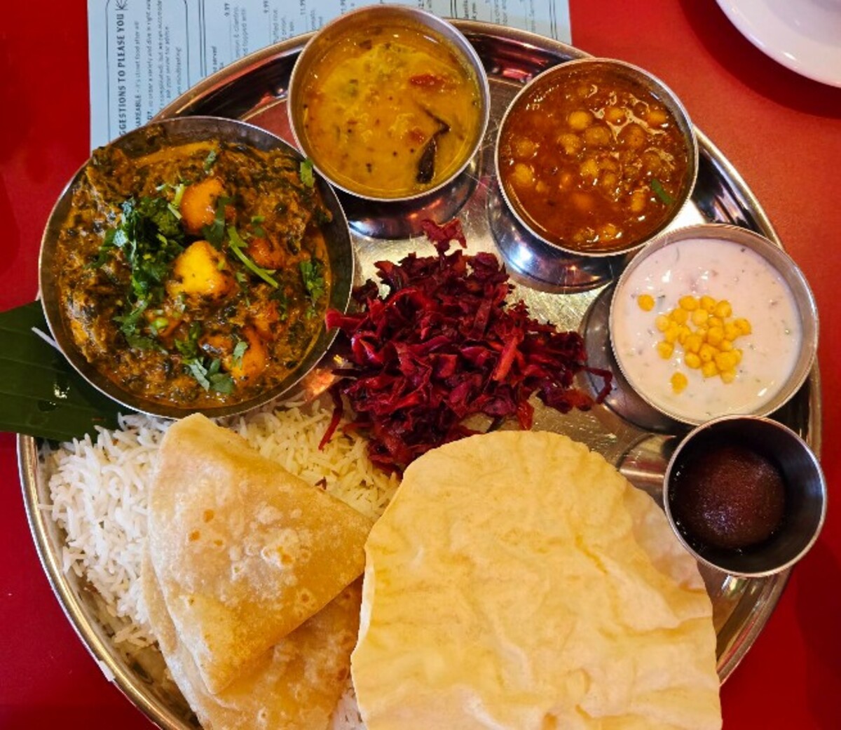 Food at Chai Pani located in Asheville, NC. 