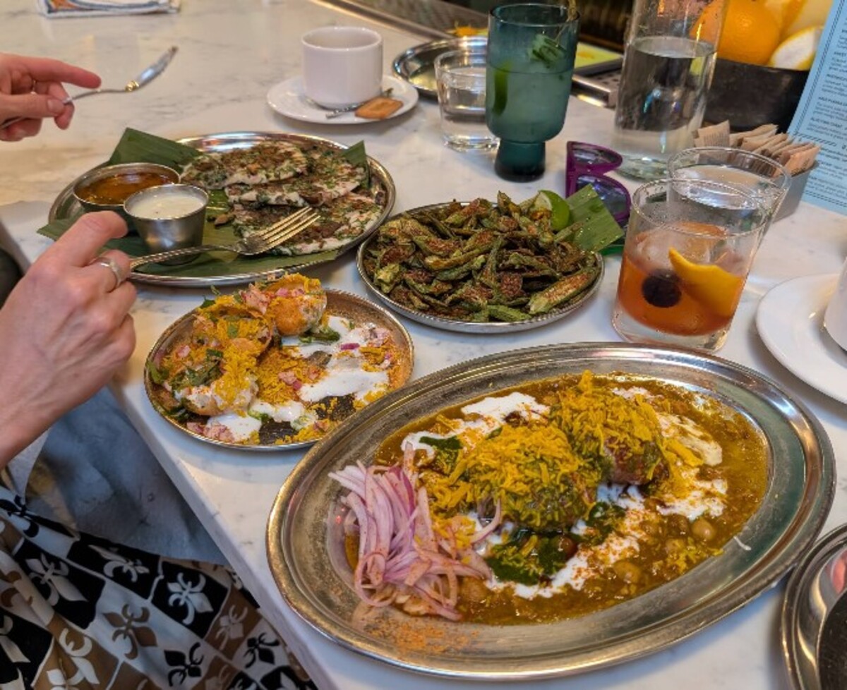 Food at Chai Pani located in Asheville, NC. 