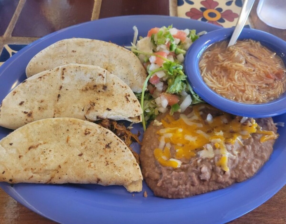 Food at La Nueva Casita Cafe located in Las Cruces, NM.
