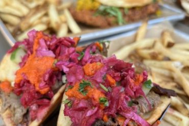 Food at Bahnhof WVrsthaus & Biergarten located in Huntington, WV.