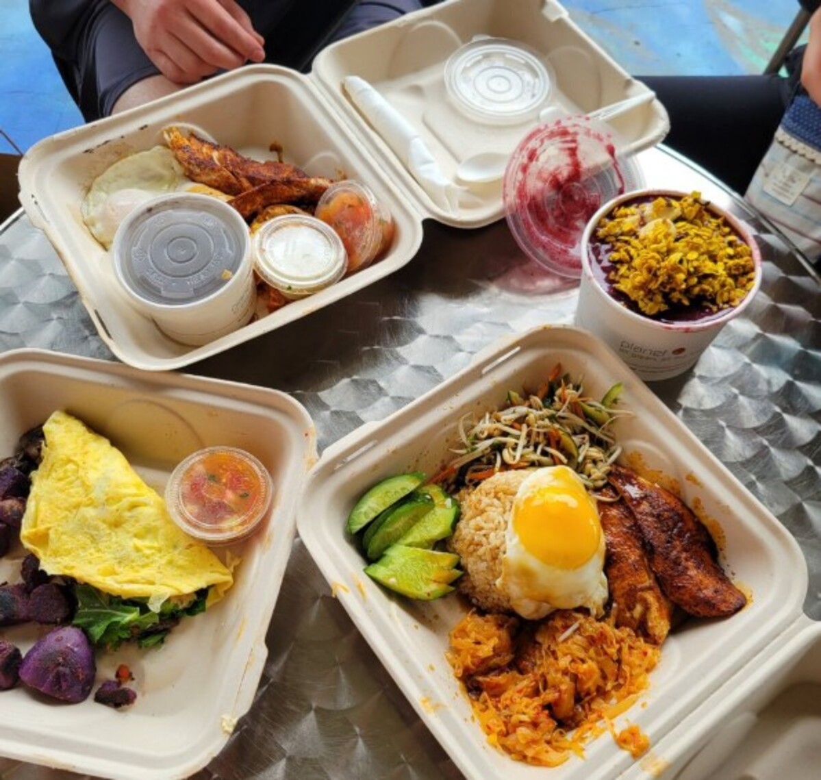 Food at The Booch Bar located in Hilo, HI.