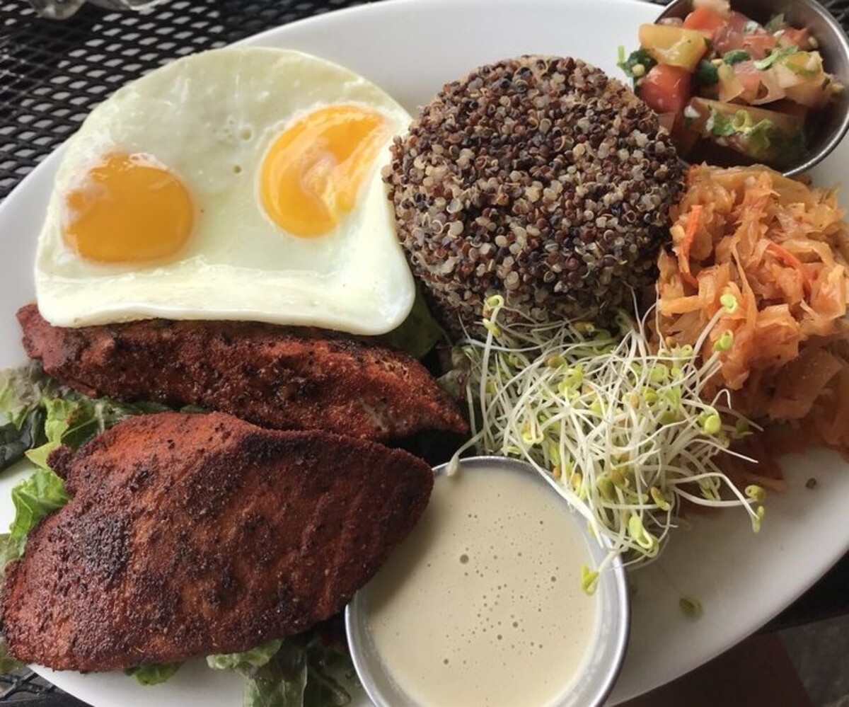 Food at The Booch Bar located in Hilo, HI.