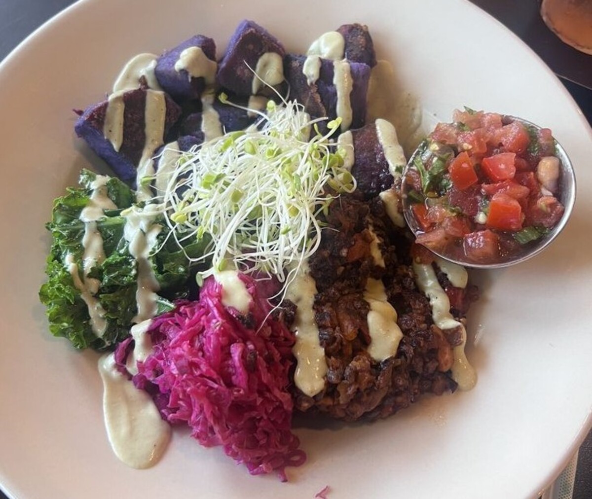 Food at The Booch Bar located in Hilo, HI.