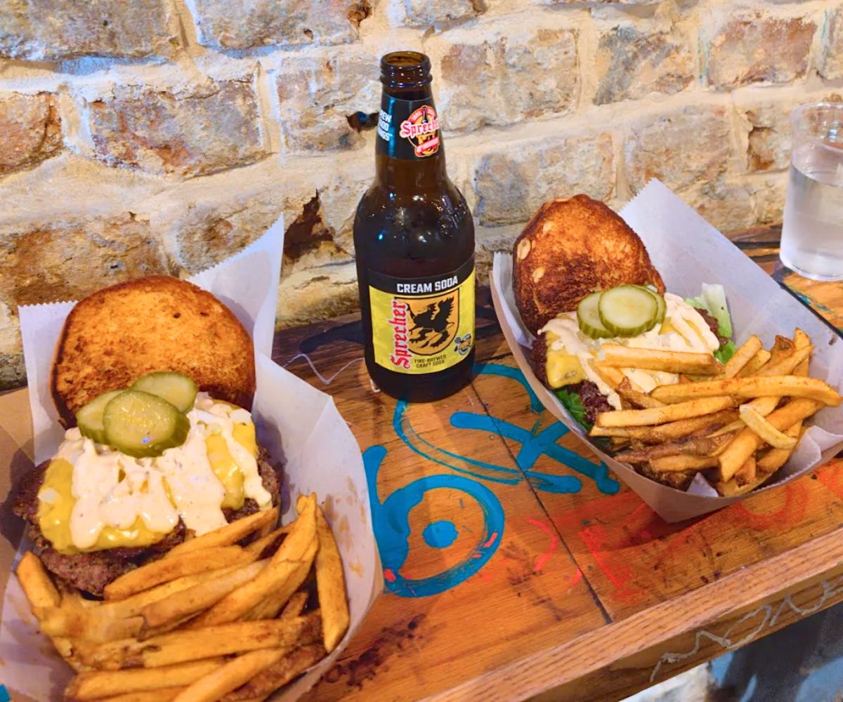 burgers at Big Gun Burger Shop and Bar in Charleston, SC