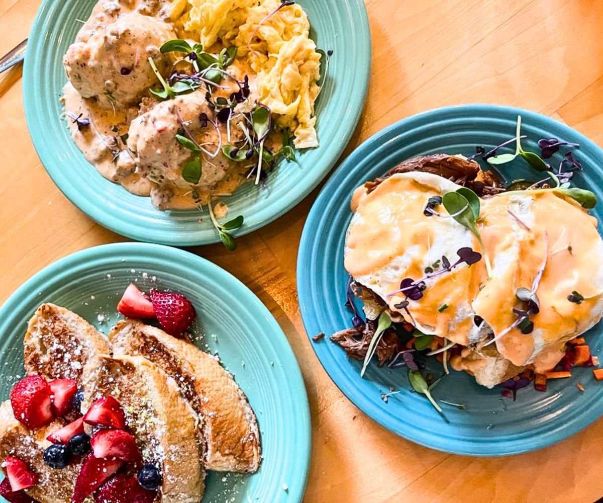 Breakfast dishes at The French Hen Café in St. Paul, Minnesota