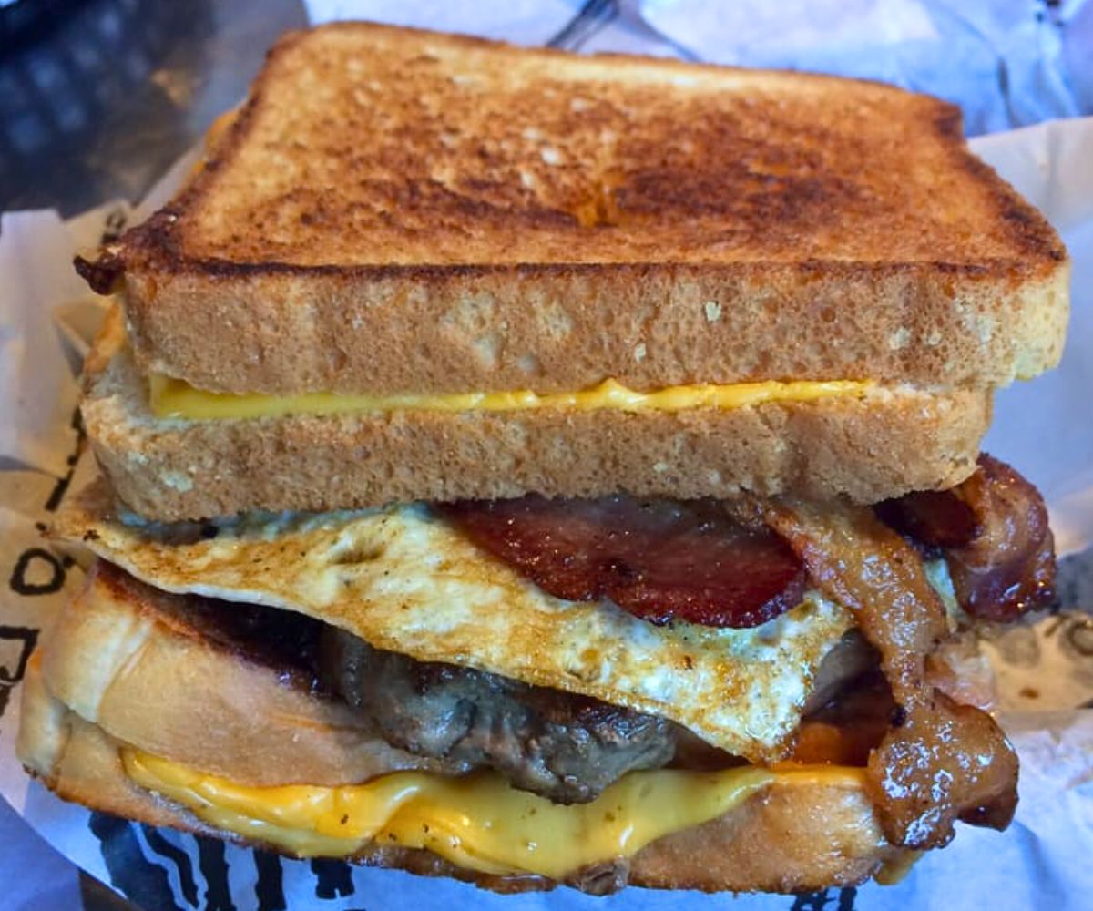 Grilled Cheese Burger at Flatire Burgers in Edmond, Oklahoma