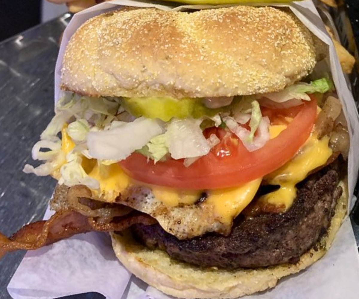 burger at Flatire Burgers in Edmond, OK