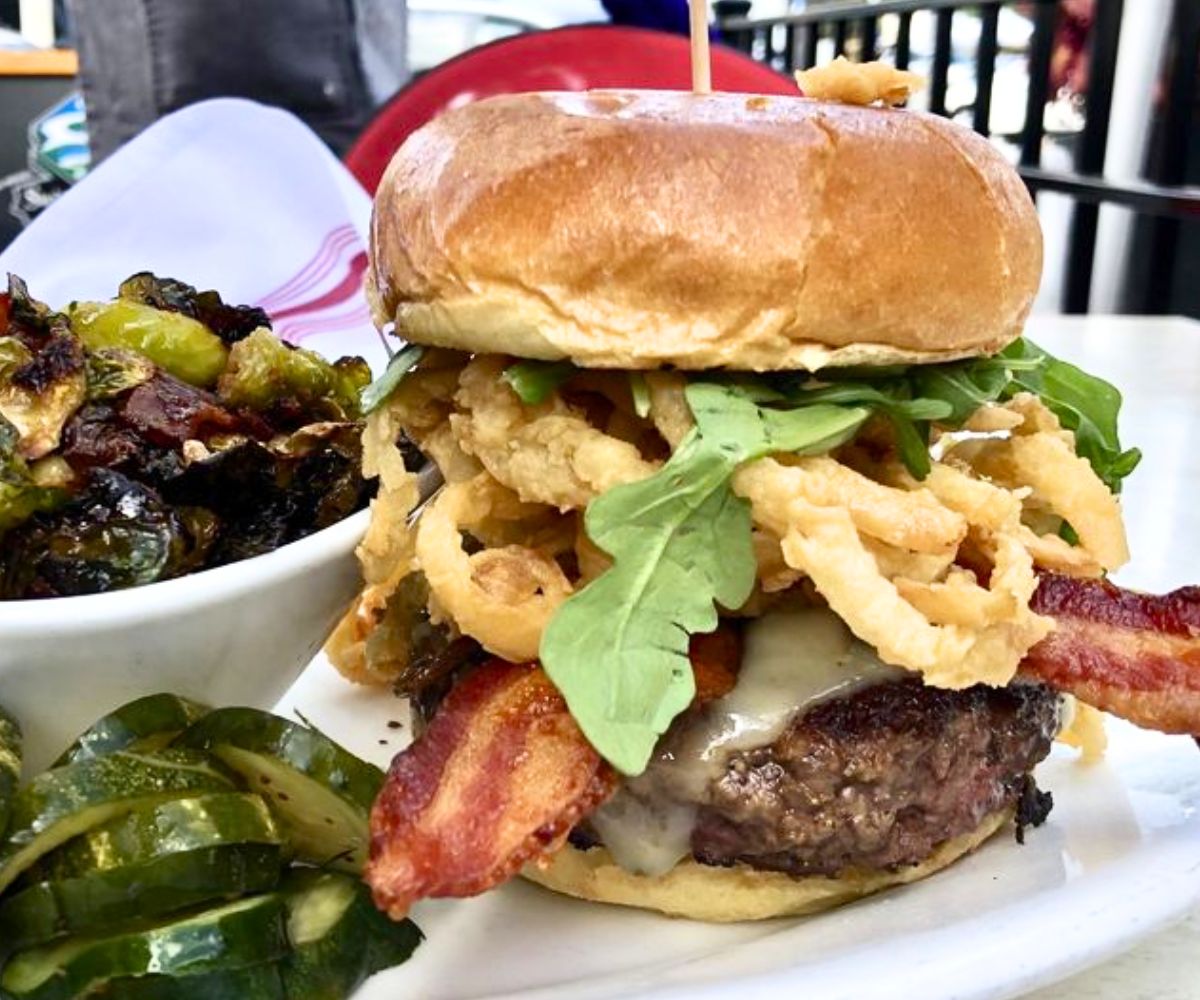 Swiss Mushroom Burger at Max Burger in West Hartford, Connecticut