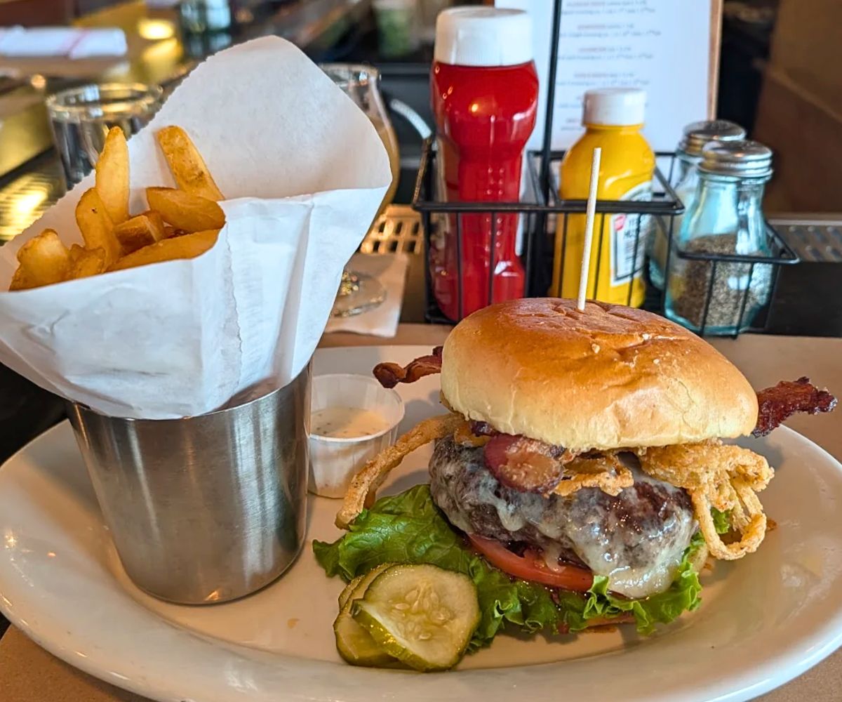 burger at Max Burger in West Hartford, CT