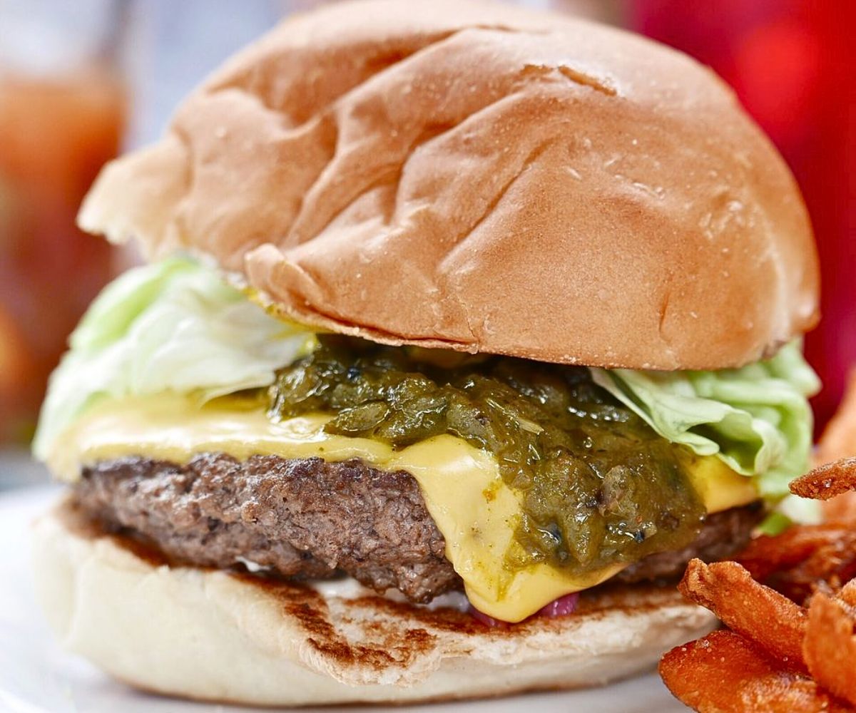 New Mexico Green Chile Cheeseburger at Urban Stack in Chattanooga, TN