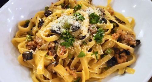 Tagliatelle at Olivia's Bistro in Newton, MA