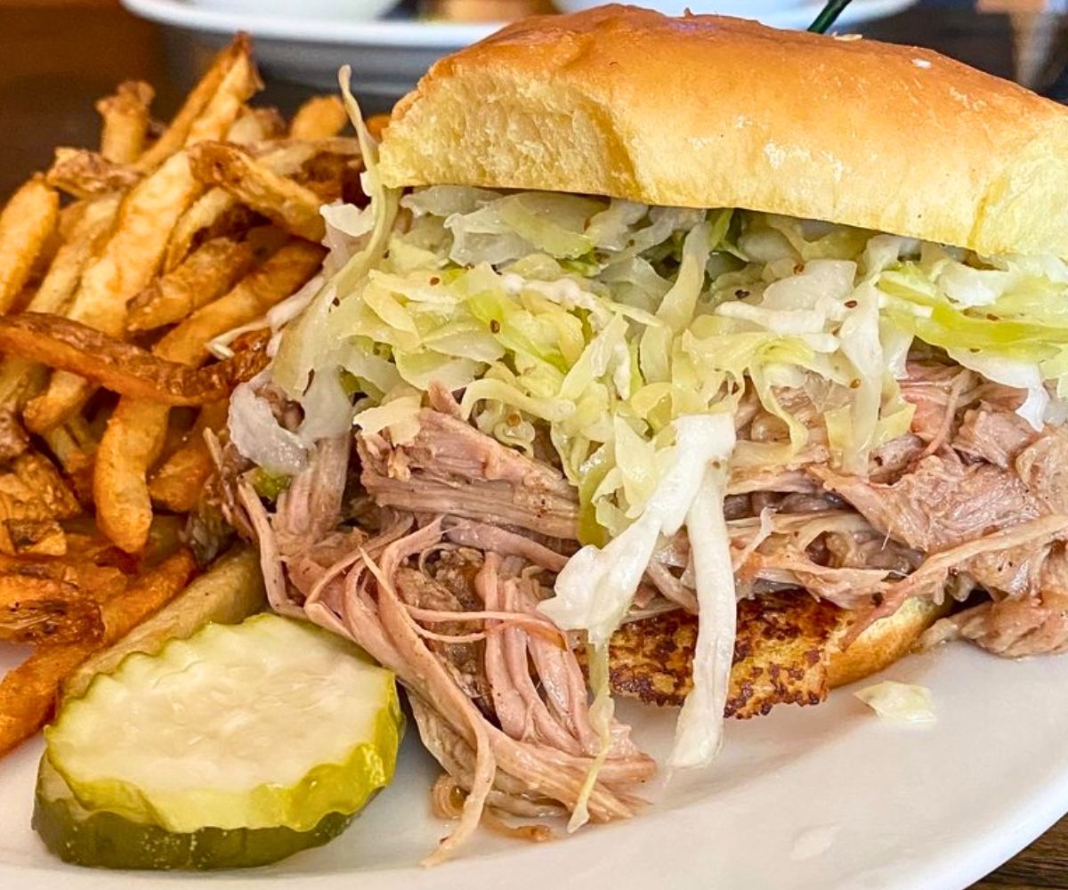 Pulled Pork Sandwich at Tin Kitchen in Weston, Missouri