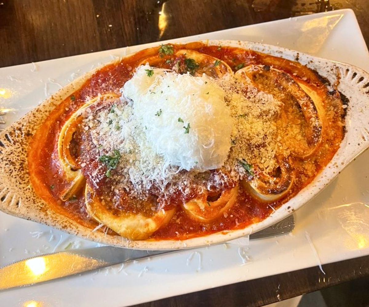 Pinwheel Lasagna at La Lanterna Restaurant & Caffe in Yonkers, NY