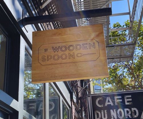 Wooden Spoon Store Sign