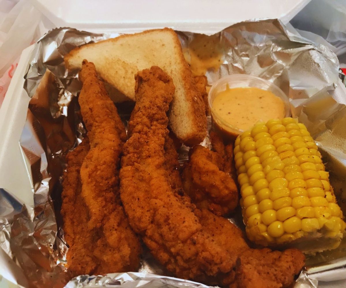 The Famdation Grill Tenders and Corn