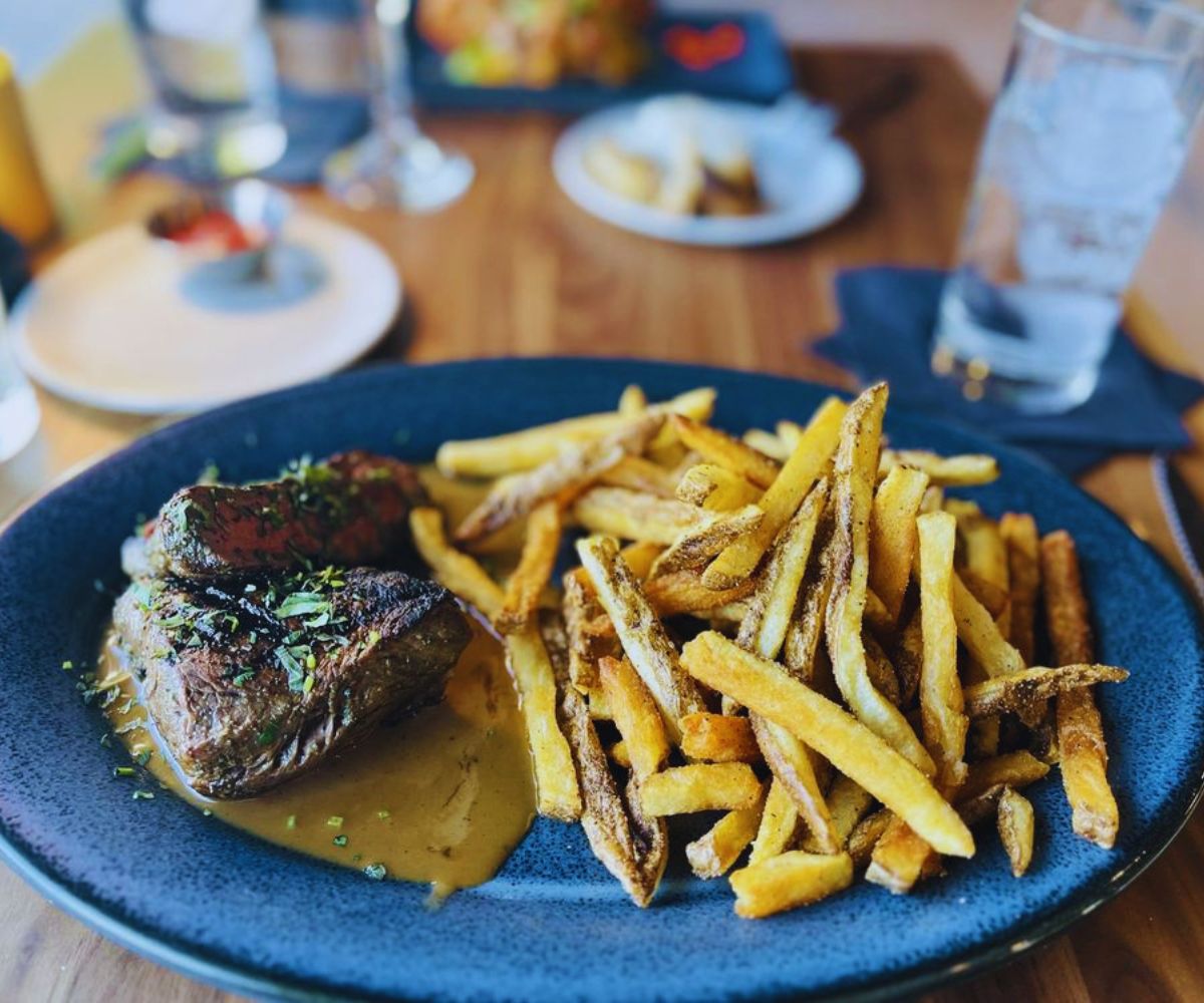 Steak and Fries Closeup