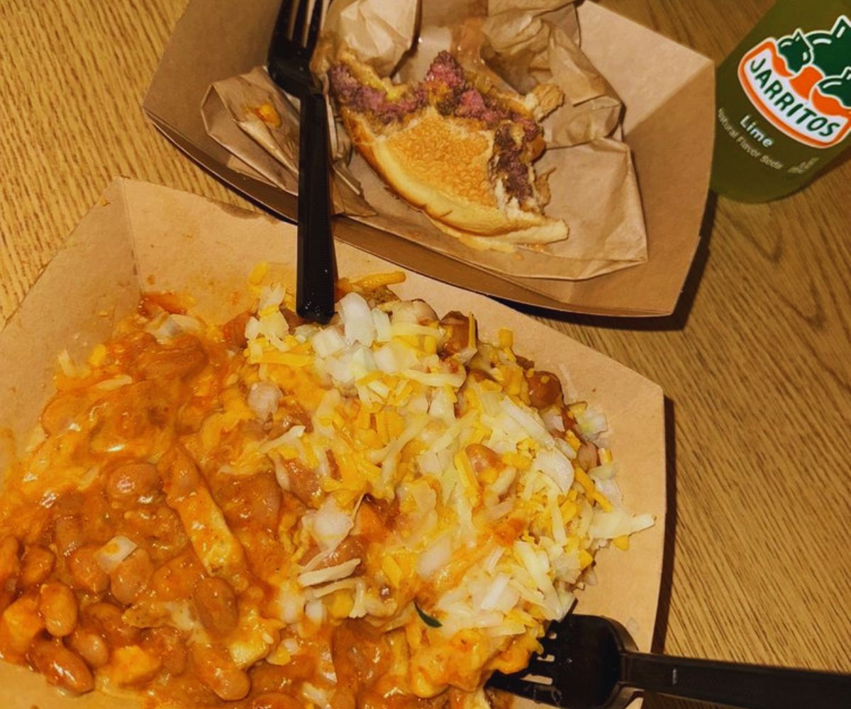 Sideburns Cheese Burger and Chili Cheese Fries