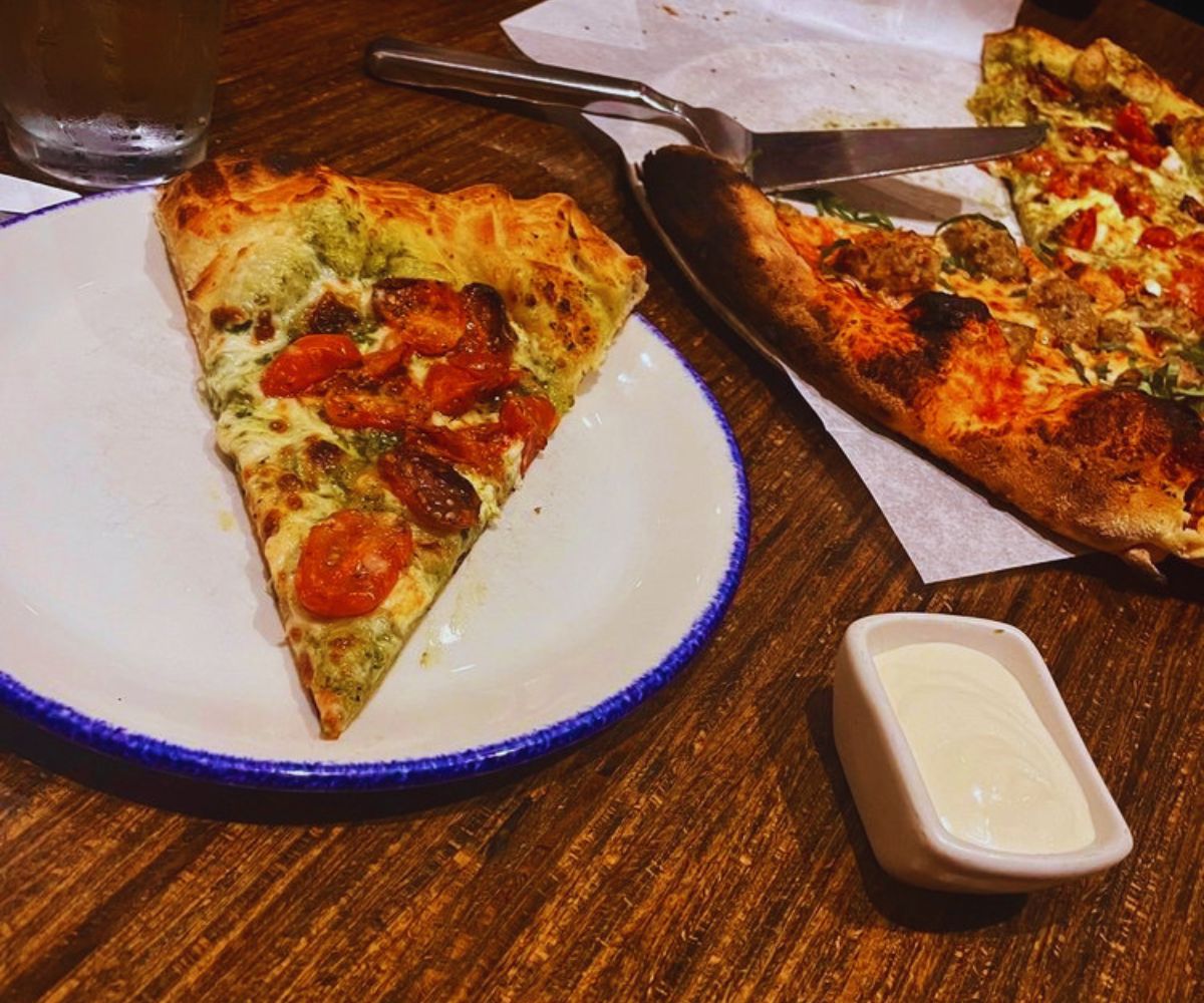 The Hall's Pizza Kitchen Goat Cheese Pizza & Lasagna