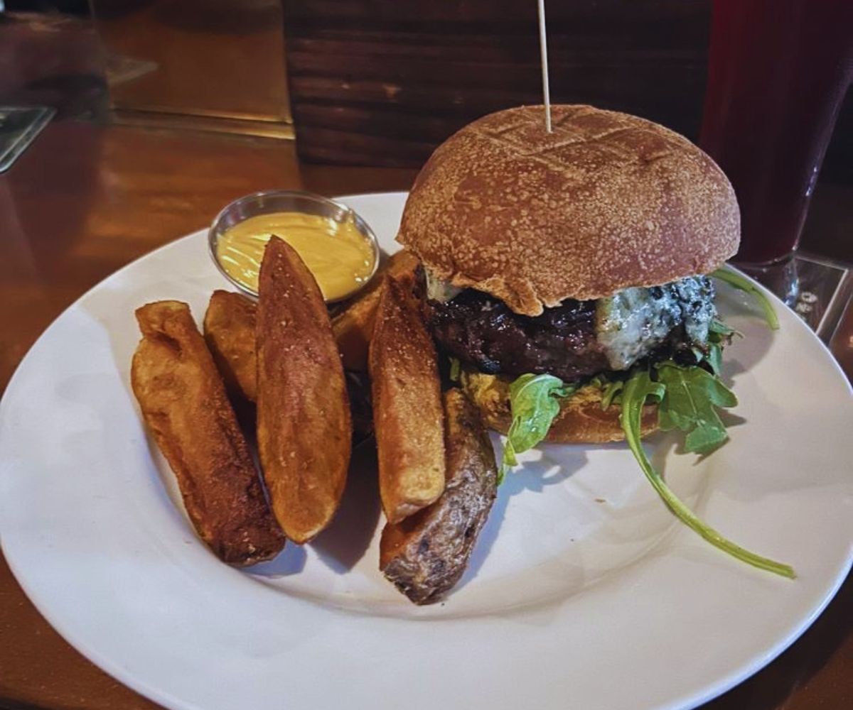 Bad Brother Cheeseburger with Thick Cut Fries and Aioli