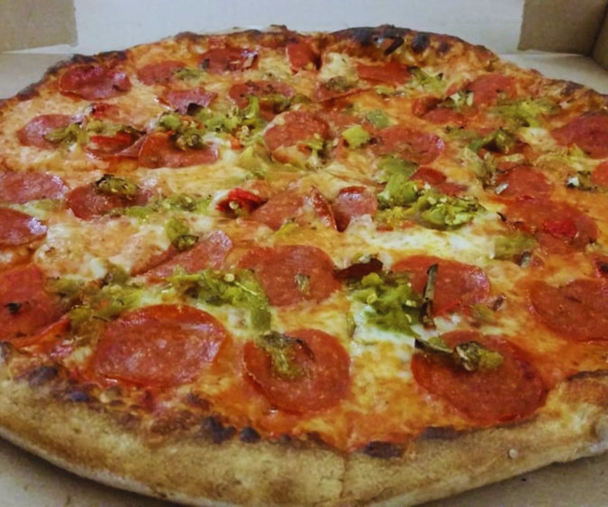Giovanni's Pizzeria Green Chile and Pepperoni Pizza