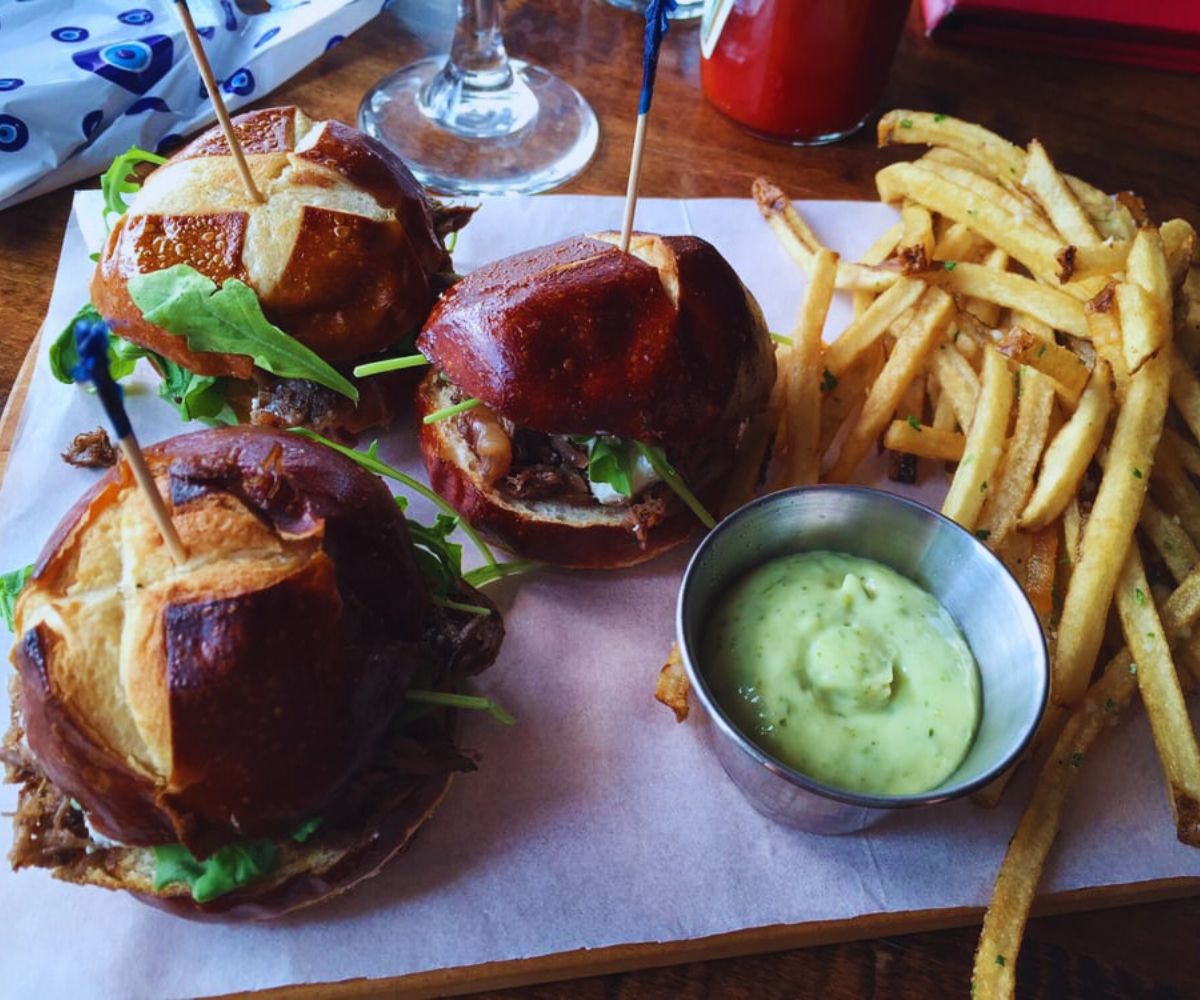 Arch City Tavern Lamb Sliders with Truffle Fries