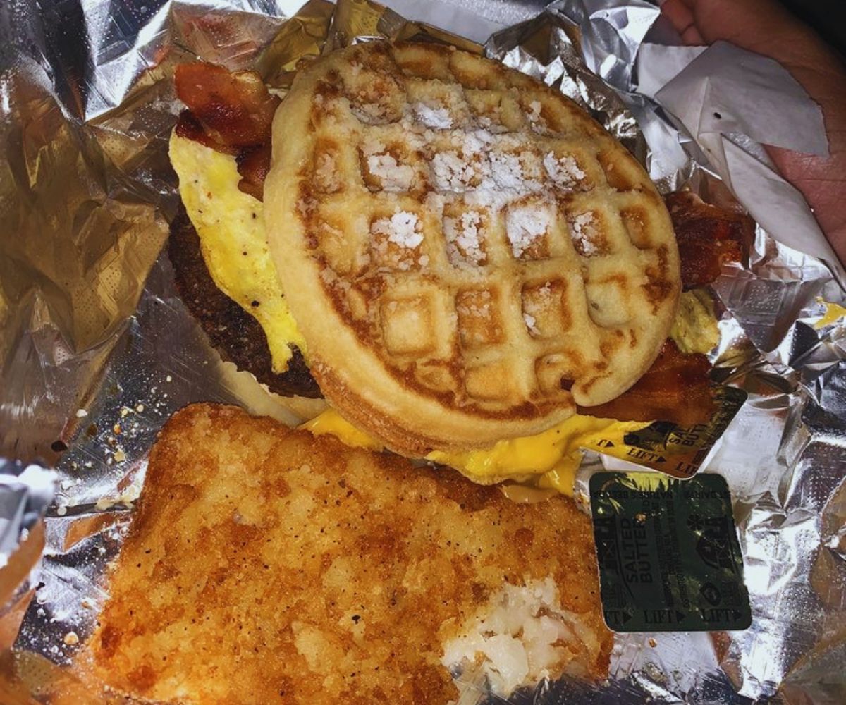 The Famdation Grill Waffle Burger