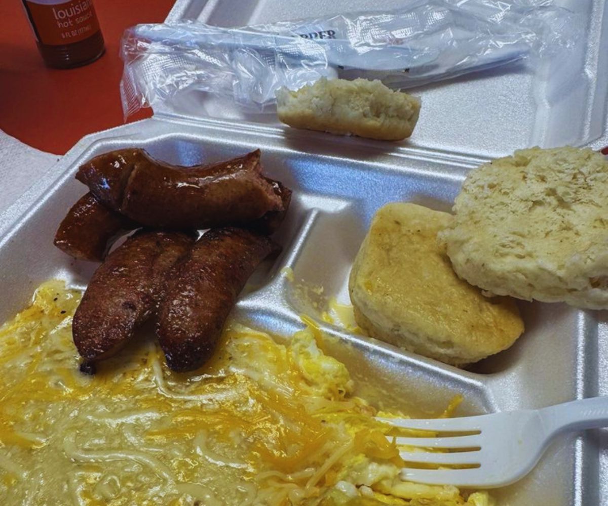 Greg's Breakfast Bar Conecuh Sausage Plate