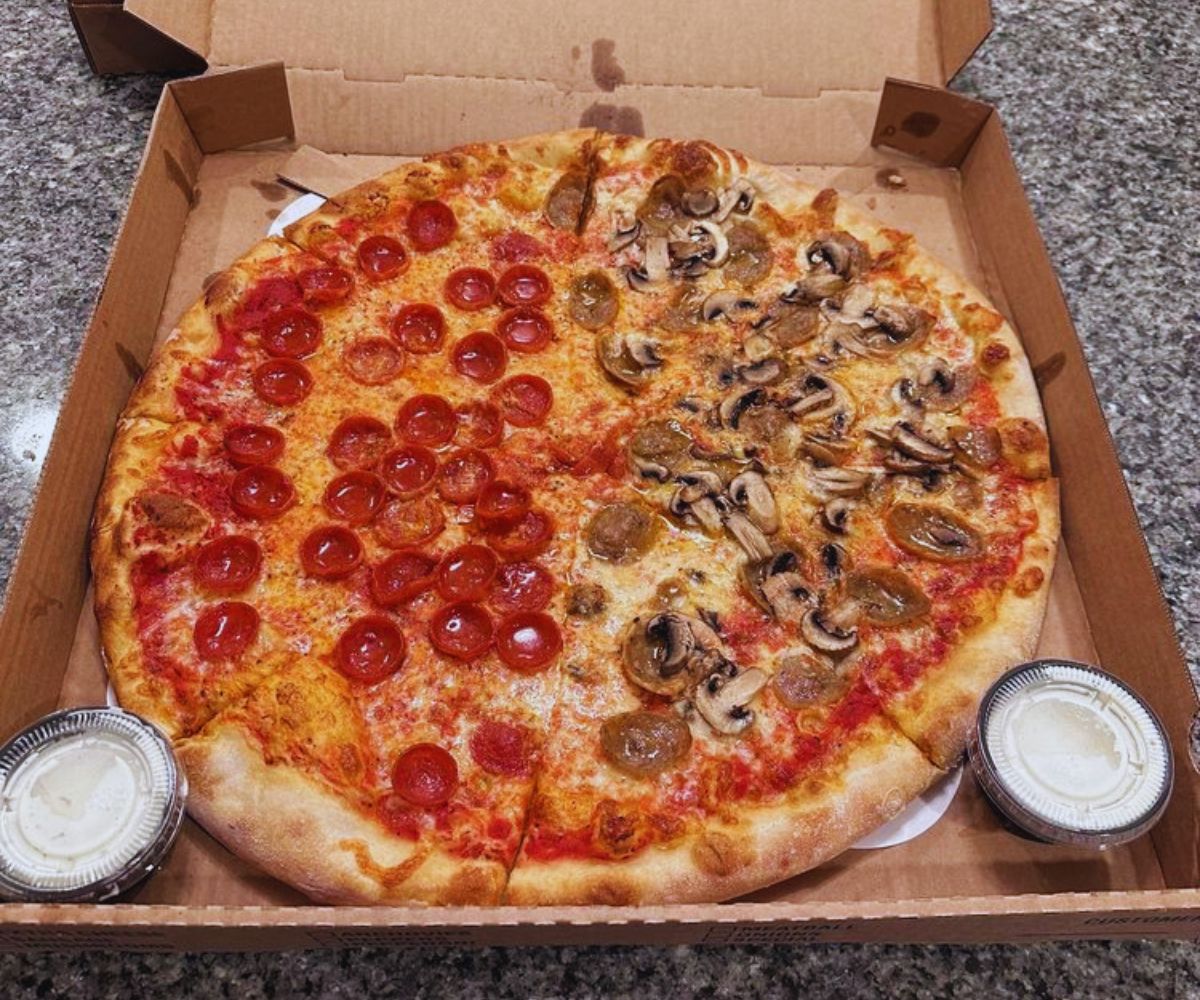 O.G. Pizza Half Pepperoni Half Sausage and Mushroom