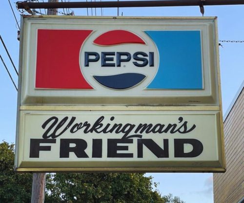 Workingman's Friend Store Sign Info Box