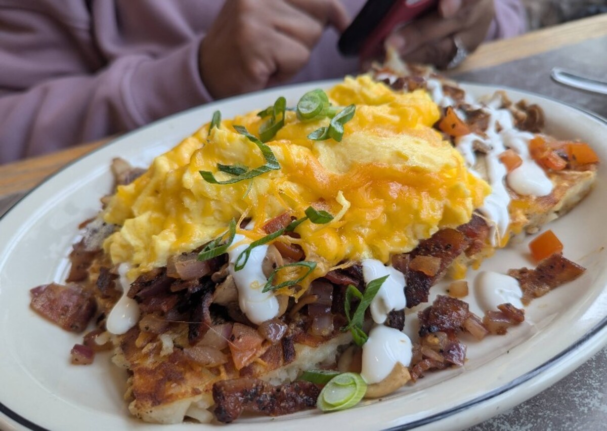 Food at Snow City Cafe located in Anchorage, AK.