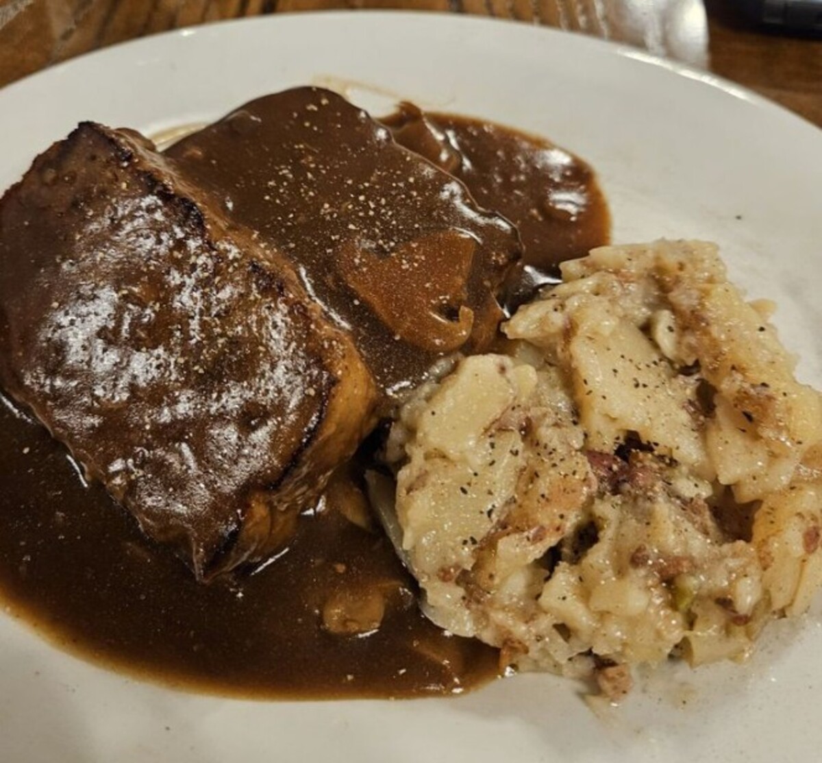 Food at Schmidt’s Sausage Haus Restaurant located in Columbus, OH. 