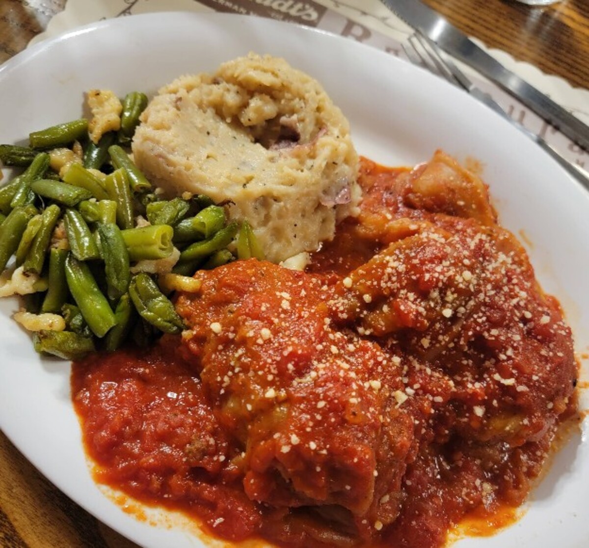 Food at Schmidt’s Sausage Haus Restaurant located in Columbus, OH. 