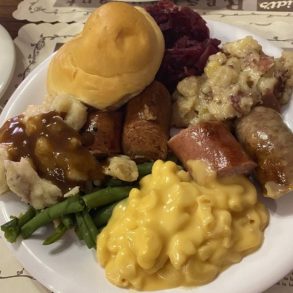Food at Schmidt’s Sausage Haus Restaurant located in Columbus, OH.